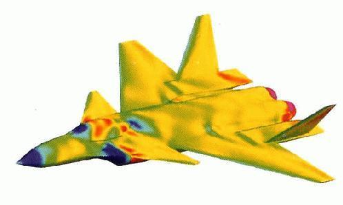 這是公開媒體透露的一張早期氣動加熱計算模擬圖(來源：一航集團(tuán)主辦的《國際航空》雜志)