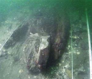 疑似元軍戰(zhàn)船的龍骨部分