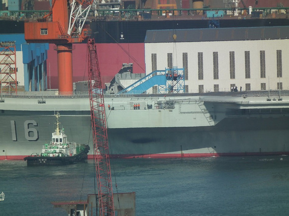 中國海軍遼寧號航母結束首次試航返回駐地