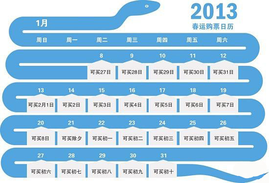 春運(yùn)超強(qiáng)購票日歷走紅