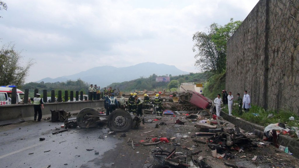 事故現(xiàn)場。 